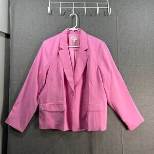 Candace Cameron Bure Petite Blazer Neon Pink Petite X-Large